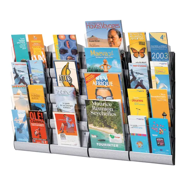 1x ESPOSITORE DA PARETE A 4 TASCHE A4 MAXI SYSTEM