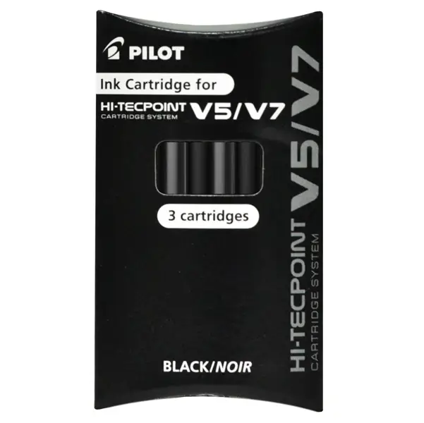 1x SET 3 REFILL ROLLER HI-TECPOINT V5-V7 RICARICABILE NERO BEGREEN PILOT