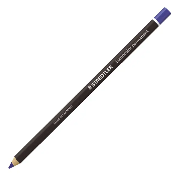 12x MATITA LUMOCOLORR PERMANENTE GLASOCHROM BLU STAEDTLER