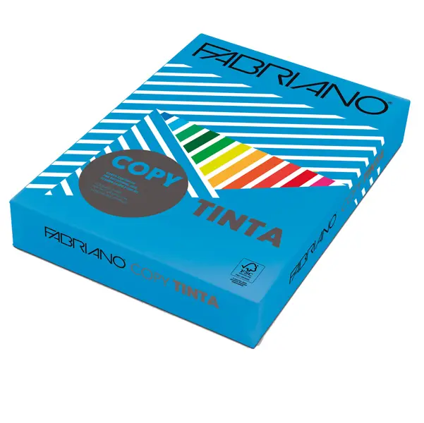 1x CARTA COPY TINTA A4 160gr 250fg col.forti AZZURRO FABRIANO