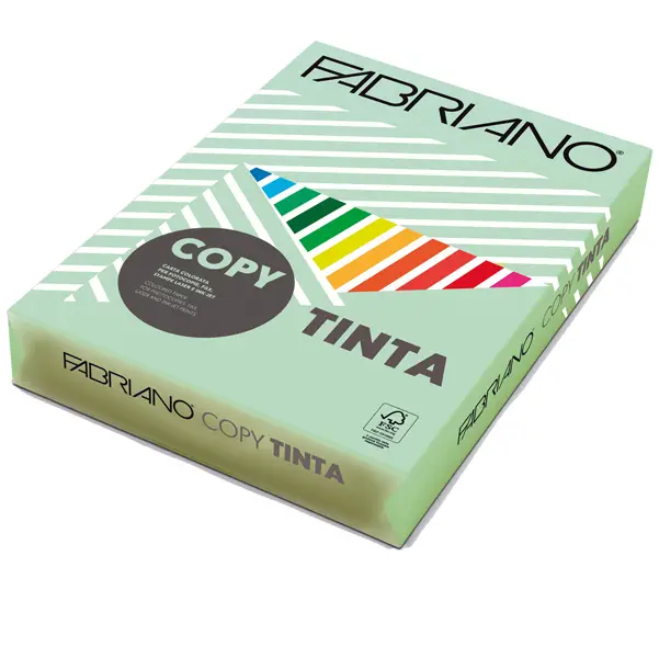 1x CARTA COPY TINTA A4 160gr 250fg col.tenui VERDE CHIARO FABRIANO
