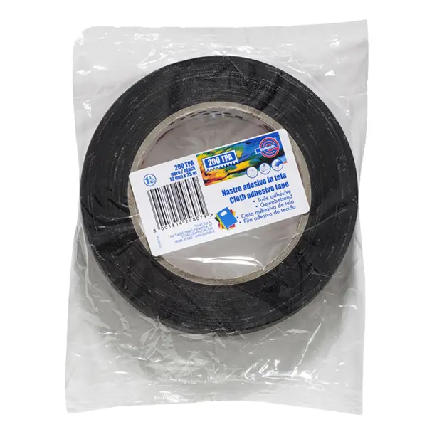 1x NASTRO ADESIVO TELATO TPA 200 19MMX25MT NERO