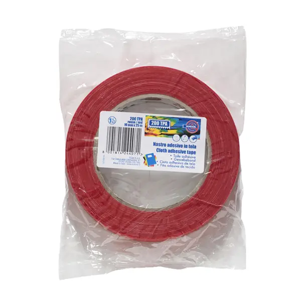 1x NASTRO ADESIVO TELATO TPA 200 19MMX25MT ROSSO