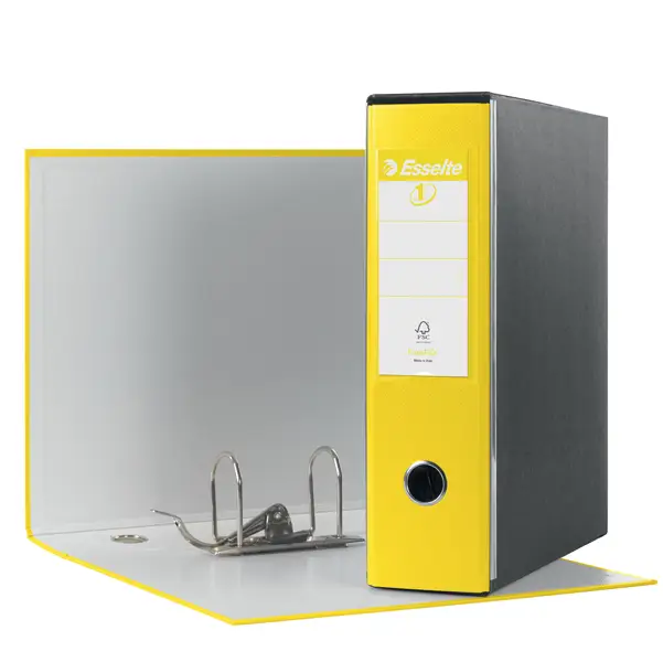 1x Registratore EUROFILE G53 giallo vivida dorso 8cm f.to commerciale ESSELTE