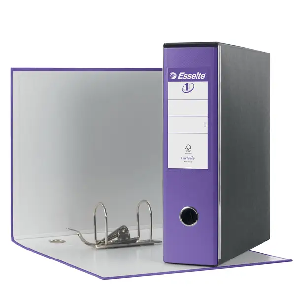 1x Registratore EUROFILE G53 viola dorso 8cm f.to commerciale ESSELTE