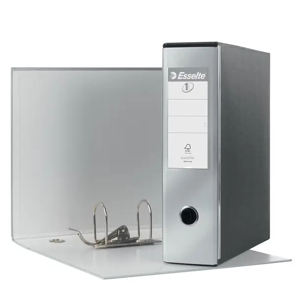 1x Registratore EUROFILE G53 grigio metal dorso 8cm f.to commerciale ESSELTE