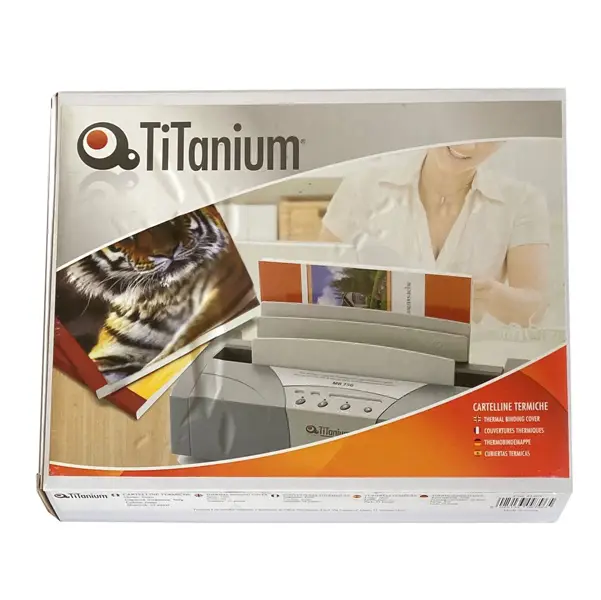 1x 50 CARTELLINE TERMICHE 12mm BIANCO Grain Titanium