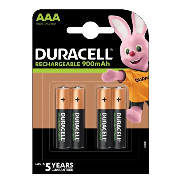 1x Blister 4 pile ricaricabili B4 - MiniStilo 800mAh Duracell Duralock precaricata