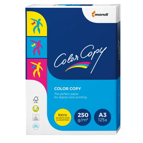 1x CARTA BIANCA COLOR COPY A3 297x420mm 250gr 125fg MONDI