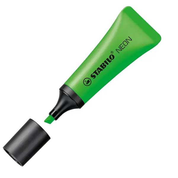 10x Evidenziatore STABILO NEON verde 72/33