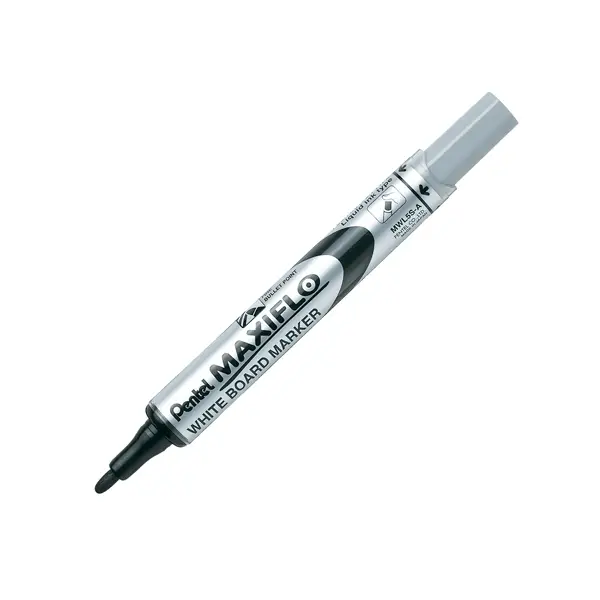 12x Marcatore per lavagne punta conica 4mm nero MaxiFlo Pentel