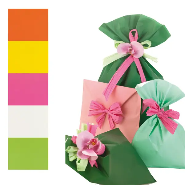 1x 100 BUSTE REGALO IN PPL PERLA MAT 20x35cm assortimento 5 colori