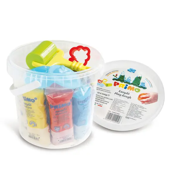 1x SECCHIELLO CON 10 PANETTI PASTA MODELLABILE + ACCESSORI PRIMO
