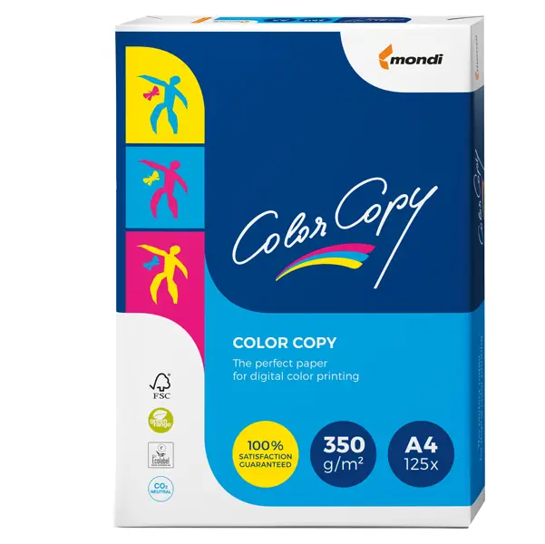 1x CARTA BIANCA COLOR COPY A4 210x297mm 350gr 125fg MONDI