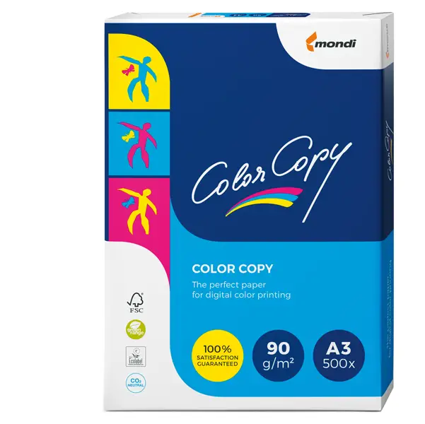 1x CARTA BIANCA COLOR COPY A3 297x420mm 90gr 500fg MONDI