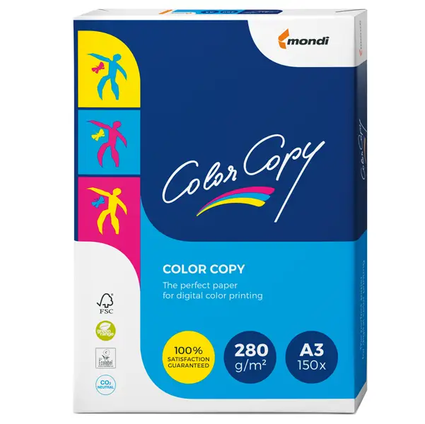 1x CARTA BIANCA COLOR COPY A3 297x420mm 280gr 150fg MONDI