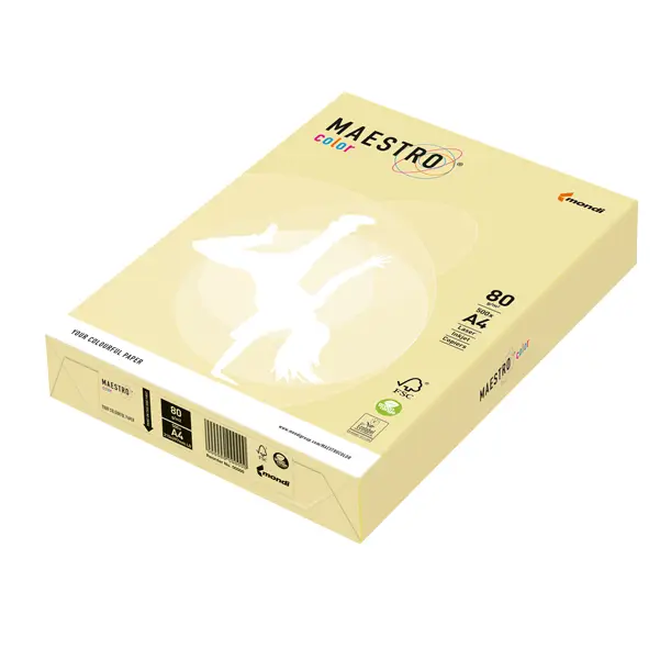 1x CARTA MAESTRO COLOR A4 210x297mm 80gr 500fg GIALLO TENUE YE23 MONDI