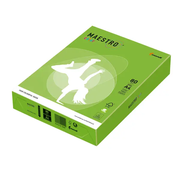 1x CARTA MAESTRO COLOR A4 210x297mm 80gr 500fg VERDE FORTE MA42 MONDI
