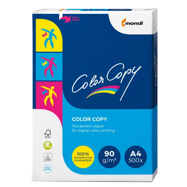5x CARTA BIANCA COLOR COPY A4 210x297mm 90gr 500fg MONDI