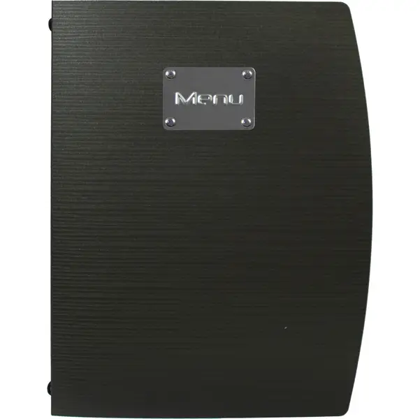 1x PORTA MENU' A4-24x34cm NERO RIO con 1 INSERTO DOPPIO