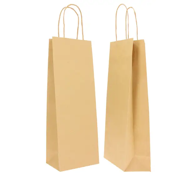 1x 20 SHOPPERS CARTA BIOKRAFT 14X9X38CM PORTABOTTIGLIE AVANA