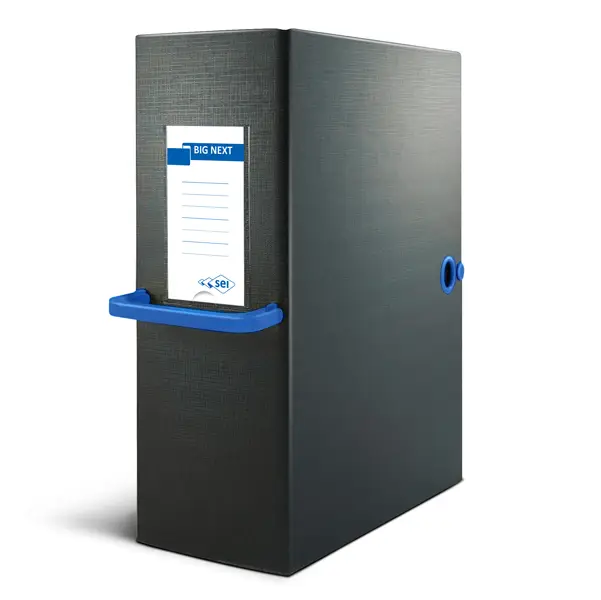 1x Scatola archivio Big Next 120 nero/blu 25x35cm dorso 12cm