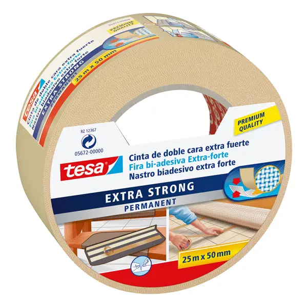 1x NASTRO BIADESIVO 50mmx25mt Extra-forte Tesa