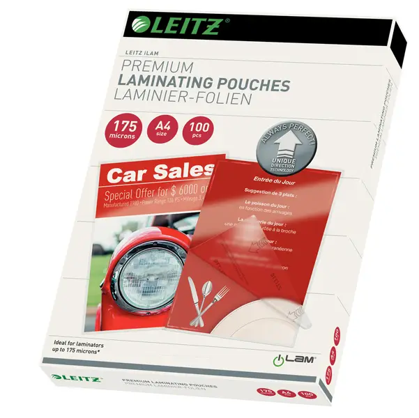1x 100 POUCHES iLAM A4-216x303mm 175micron LEITZ