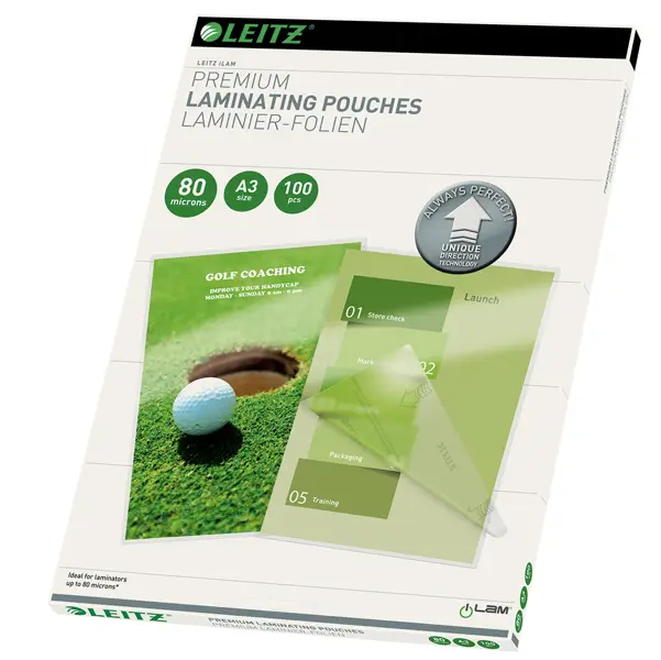 1x 100 POUCHES iLAM A3-303x426mm 80micron LEITZ