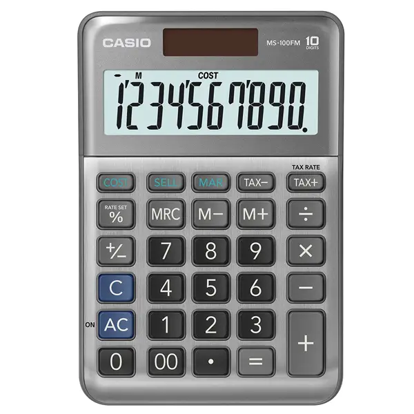 1x CALCOLATRICE DA TAVOLO MS-100FM 10cifre BIG DISPLAY CASIO