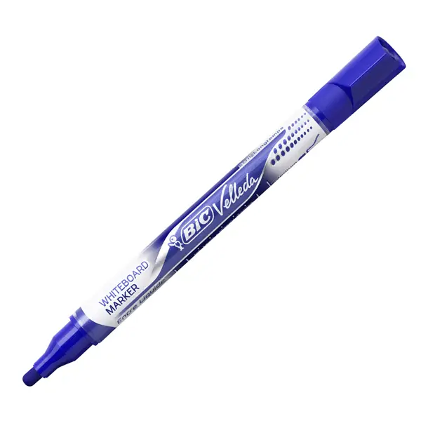 1x MARCATORI P.TONDA Whiteboard VELLEDAR Liquid Ink Pocket BICR BLU