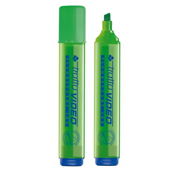 12x EVIDENZIATORE TRATTO VIDEO VERDE