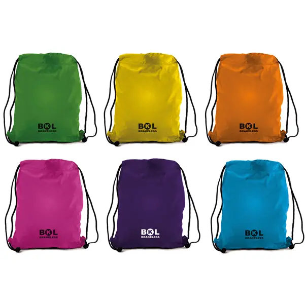 1x SACCHETTO T-BAG IN NYLON 38X50cm COLORI ASSORTITI