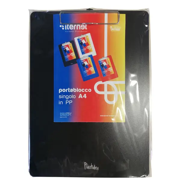 1x PORTABLOCCO A4 IN PPL CON MOLLA IN METALLO NERO
