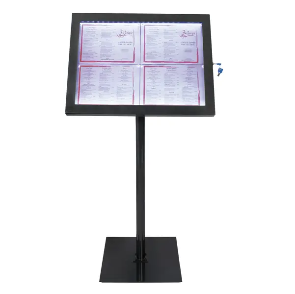 1x ESPOSITORE A LED 4xA4 PER ESTERNI Securit