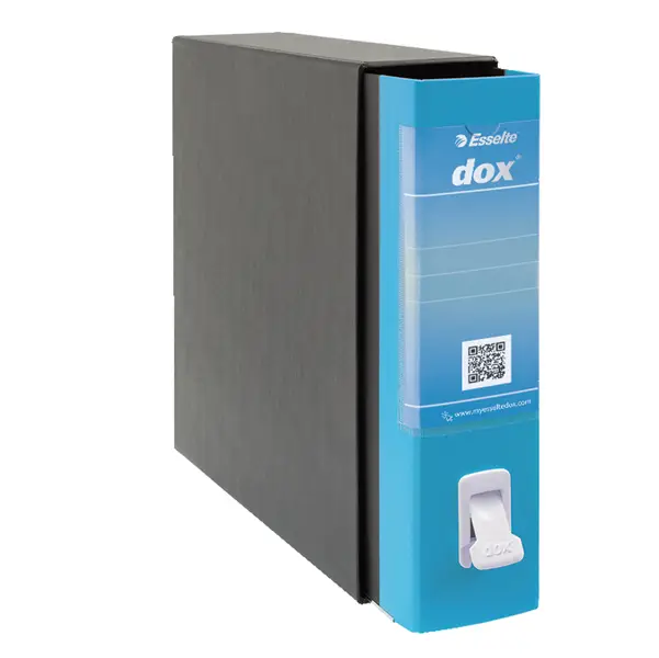 1x Registratore Dox 2 azzurro capri dorso 8cm f.to protocollo Esselte