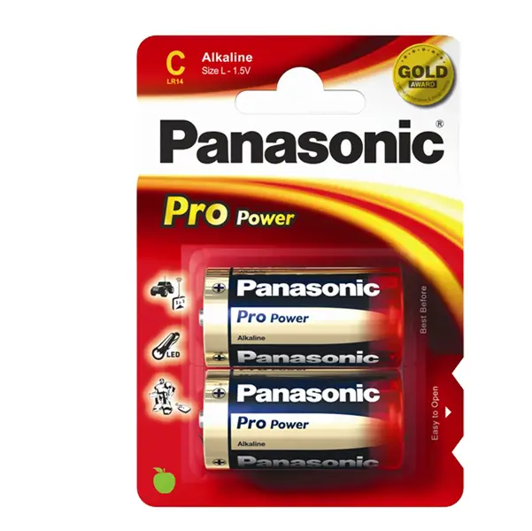 1x BLISTER 2 mezze torce LR14 Pro Power C PANASONIC