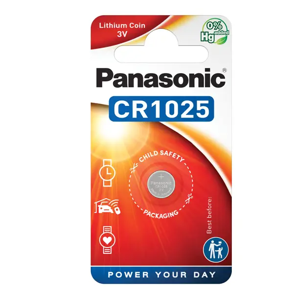 1x BLISTER Micropila litio CR1025 PANASONIC