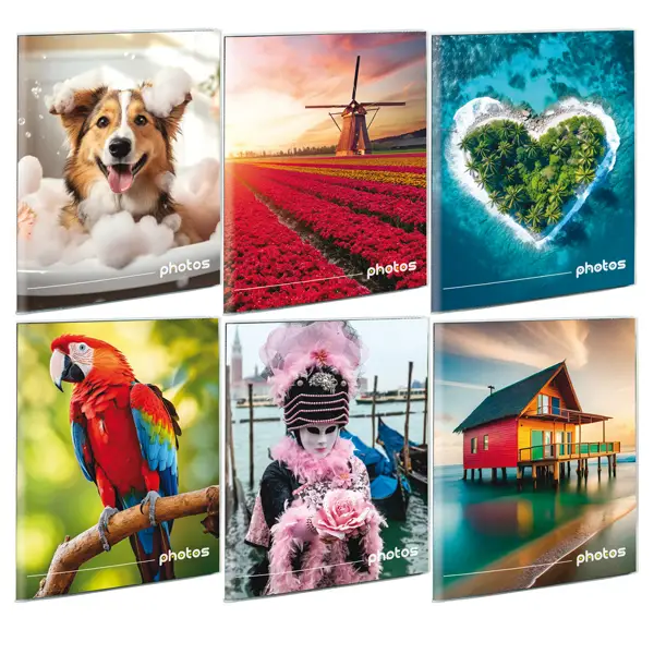 1x ALBUM FOTO SALDATO 17x21cm fino a 24 FOTO 14,5x20cm assortiti LEBEZ