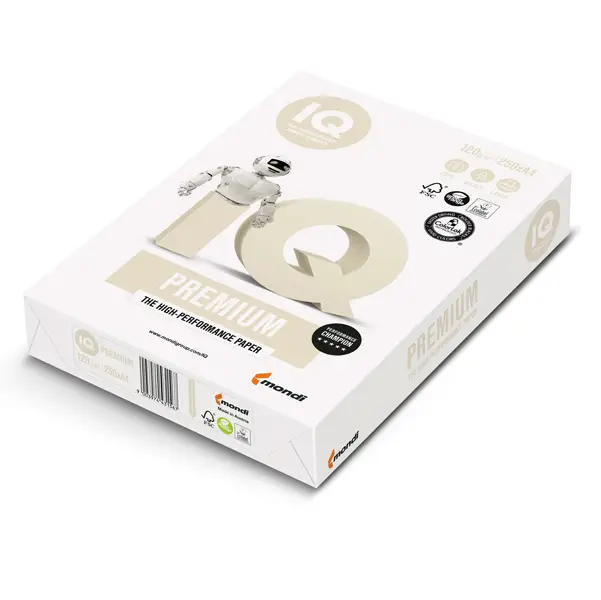 1x CARTA BIANCA IQ PREMIUM A4 210x297mm 120gr 250fg MONDI