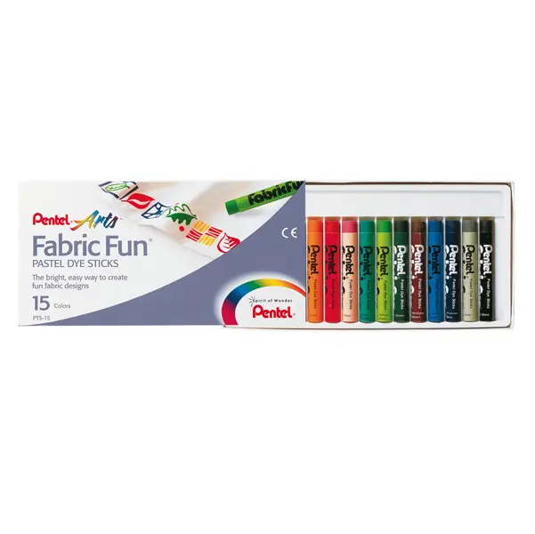 1x ASTUCCIO 15 PASTELLI PER TESSUTO FABRIC Fun PENTEL