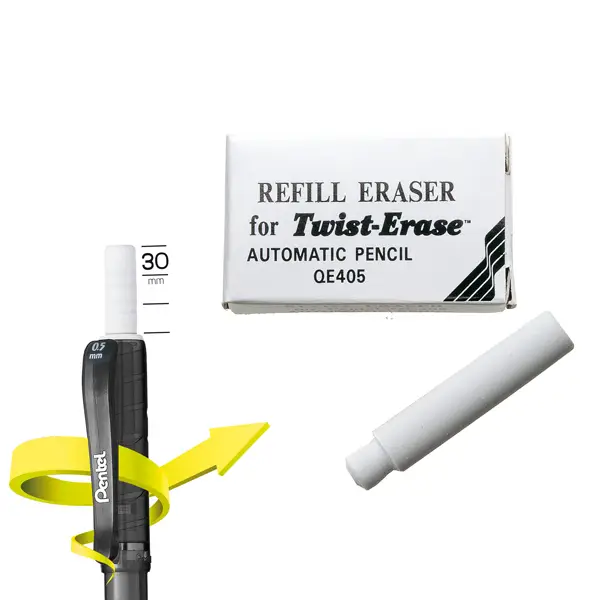 12x CONF. 3PZ GOMMINI PER TWIST ERASE PENTEL