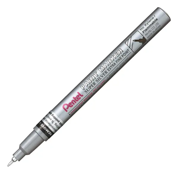 1x MARCATORE PAINT MFP10 ARGENTO PENTEL PUNTA CONICA EXTRA FINE