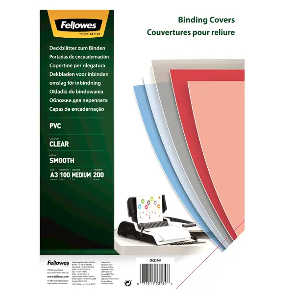 1x 100 COPERTINE CLEAR PVC 200MIC A3 TRASPARENTE NEUTRO