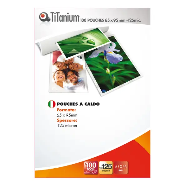 1x 100 POUCHES 65x95mm 125my GOVERNMENT CARD TiTanium