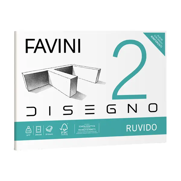 10x ALBUM FAVINI 2 24X33CM 110GR 20FG RUVIDO