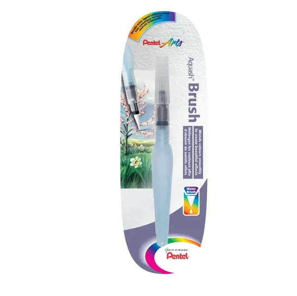 1x PENNELLO AQUASH WATER BRUSH con serbatoio da 10ml punta media PENTEL