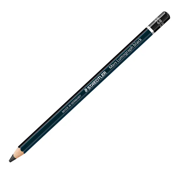 12x MATITA TIPO CARBONCINO MARS LUMOGRAPH BLACK 6B STAEDTLER