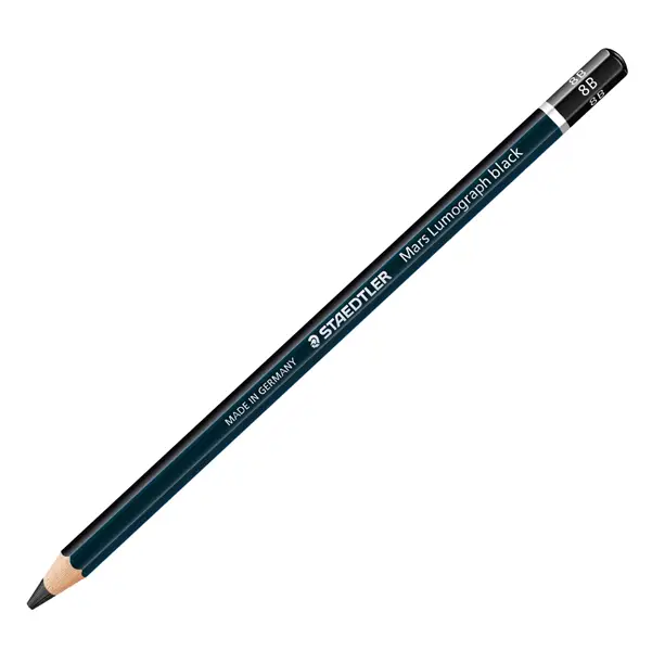 12x MATITA TIPO CARBONCINO MARS LUMOGRAPH BLACK 8B STAEDTLER