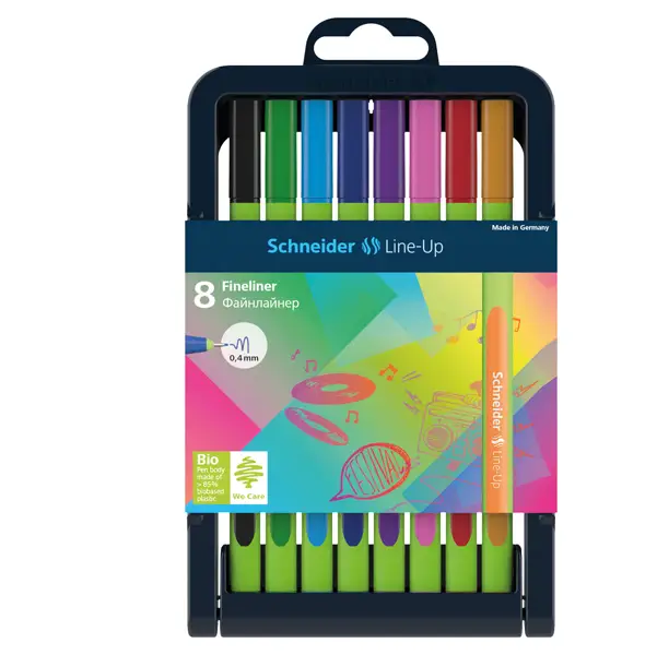 1x Astuccio 8 fineliner LINE-UP 0,4mm colori ass. SCHNEIDER